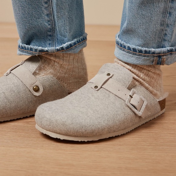 American Eagle Outfitters Shoes - American Eagle Felt Clog - Stone